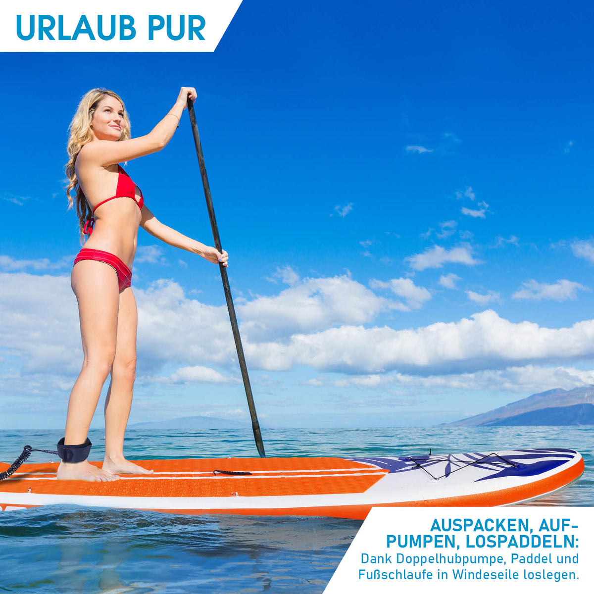 SUP Board aufblasbar FUSION 320 orange