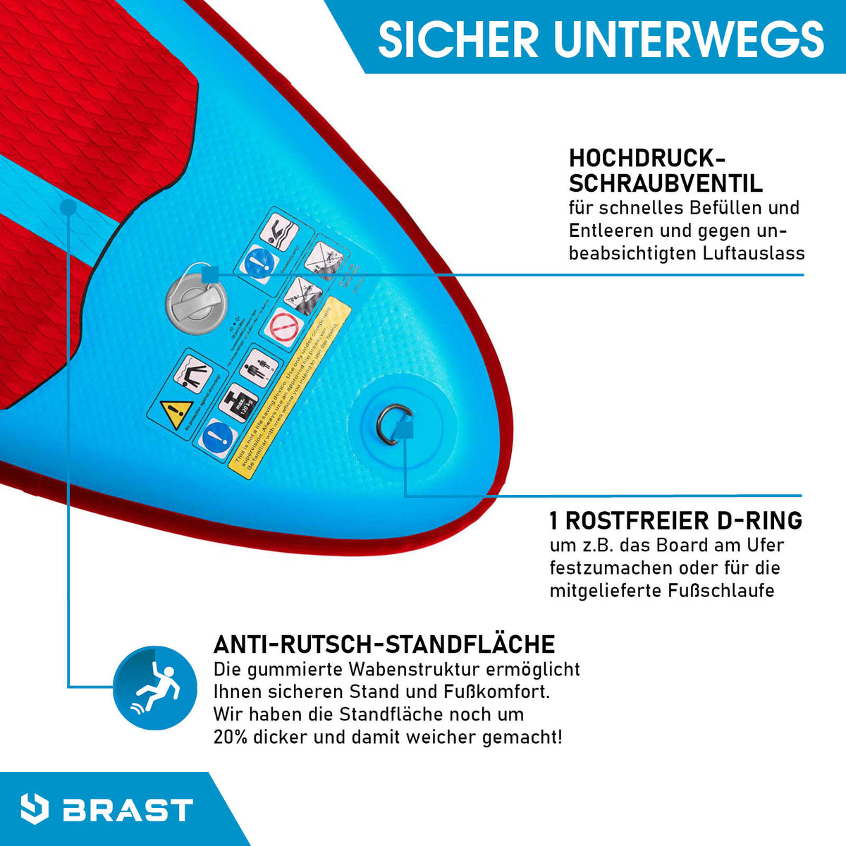 Aufblasbares SUP Board Set SUMMER 320 blue/red