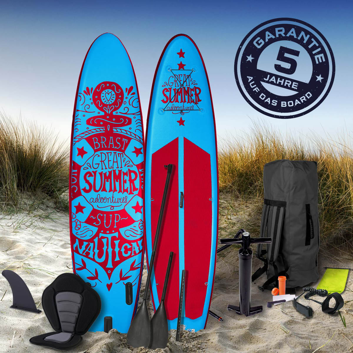 Aufblasbares SUP Board Set SUMMER 320 blue/red