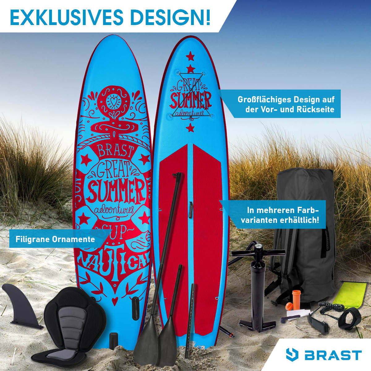 Aufblasbares SUP Board Set SUMMER 320 blue/red