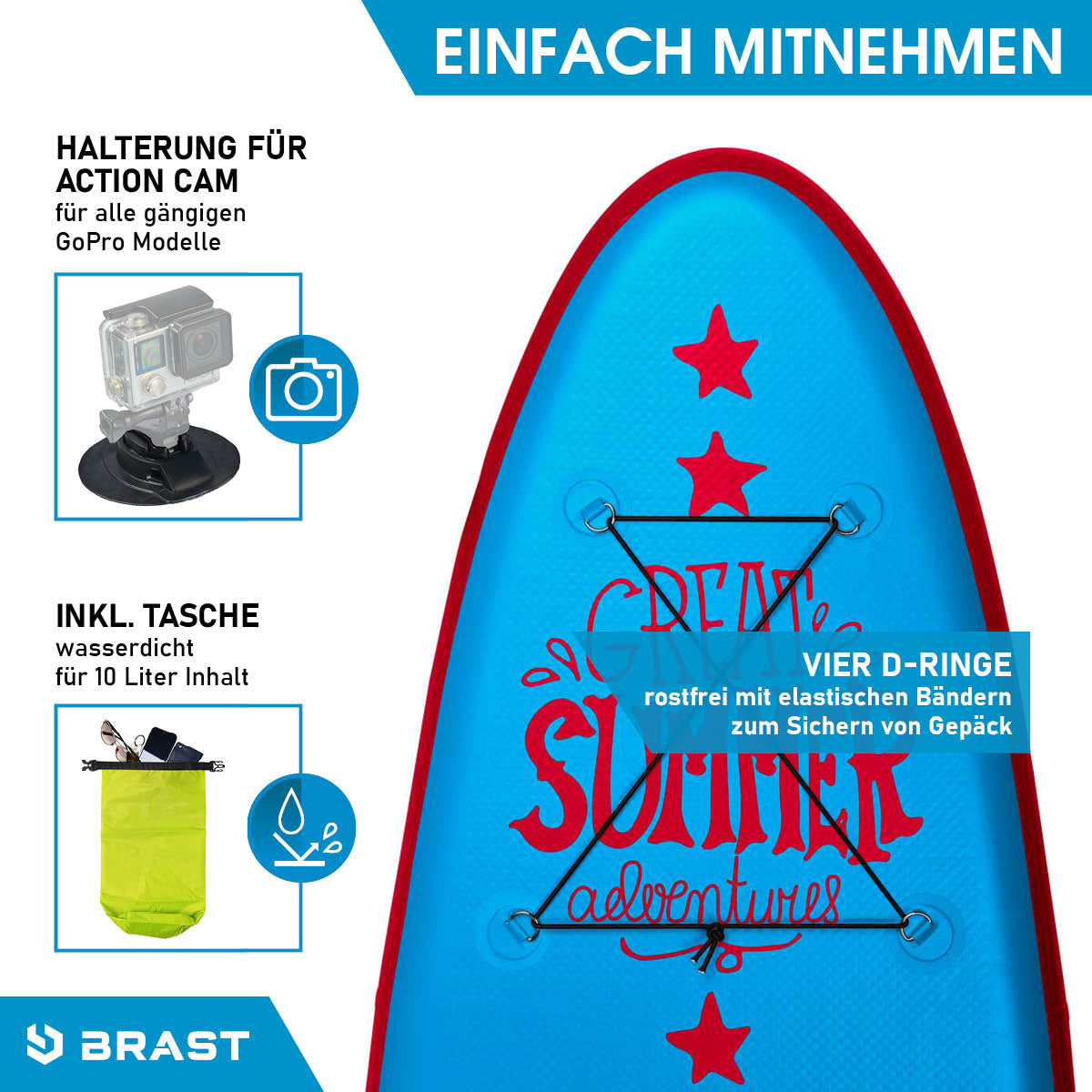 Aufblasbares SUP Board Set SUMMER 320 blue/red