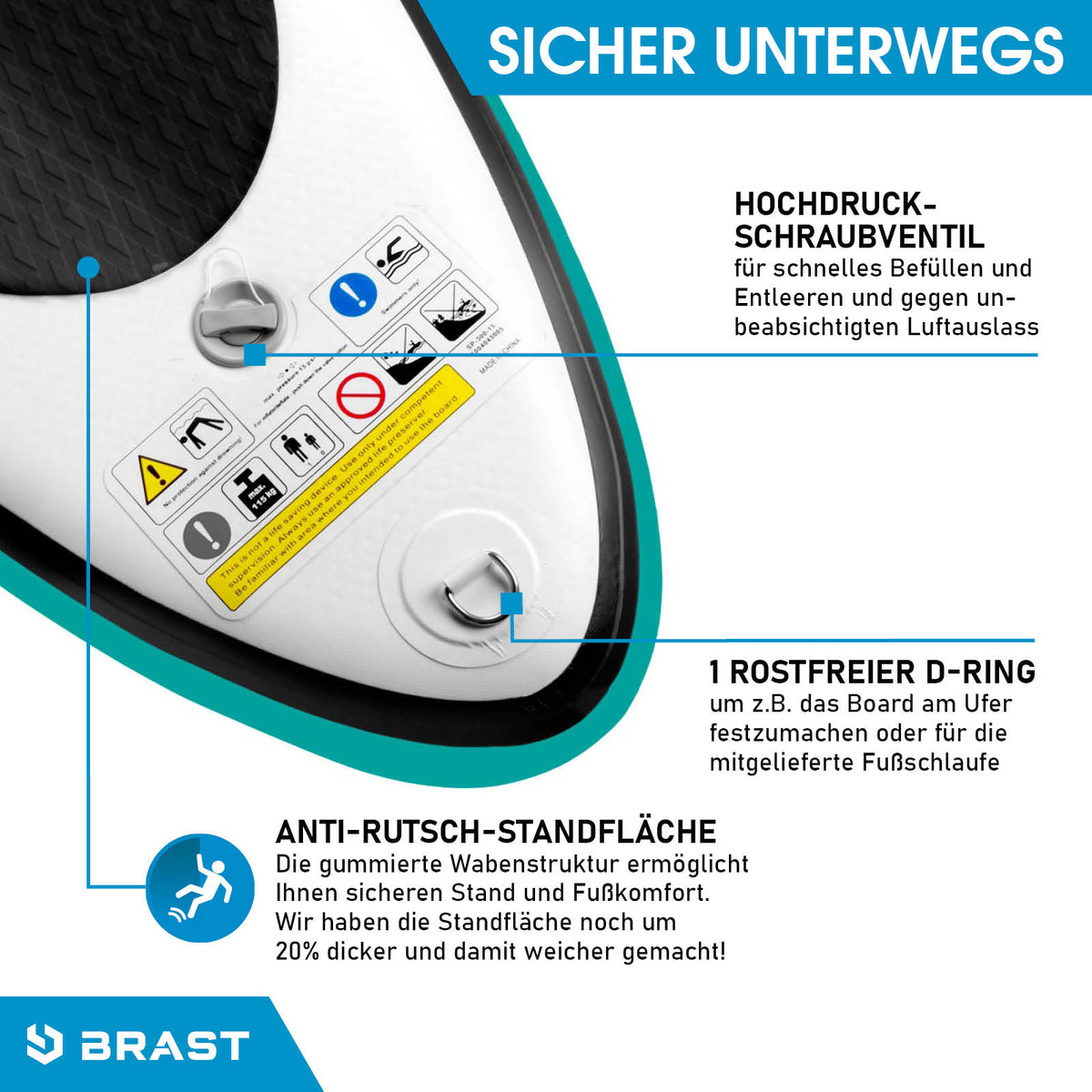 SUP Board aufblasbar mit Sitz WAVE 320