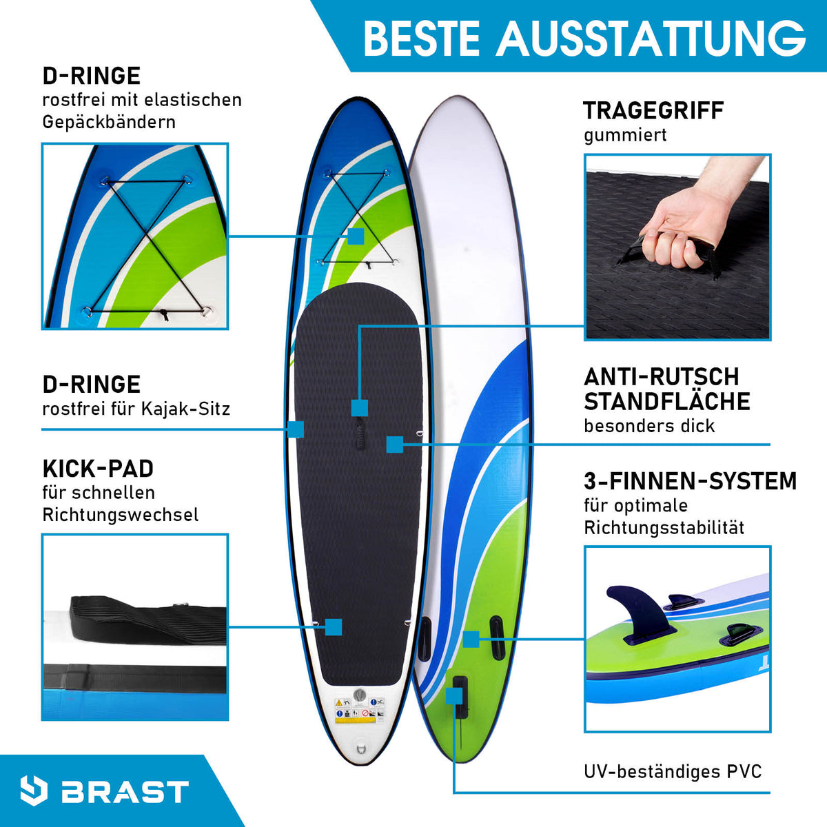 SUP Board aufblasbar mit Sitz SPEED 365