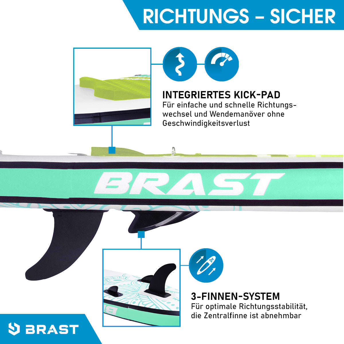 Aufblasbares SUP Board Set mit Sitz FLOWER 300  lime