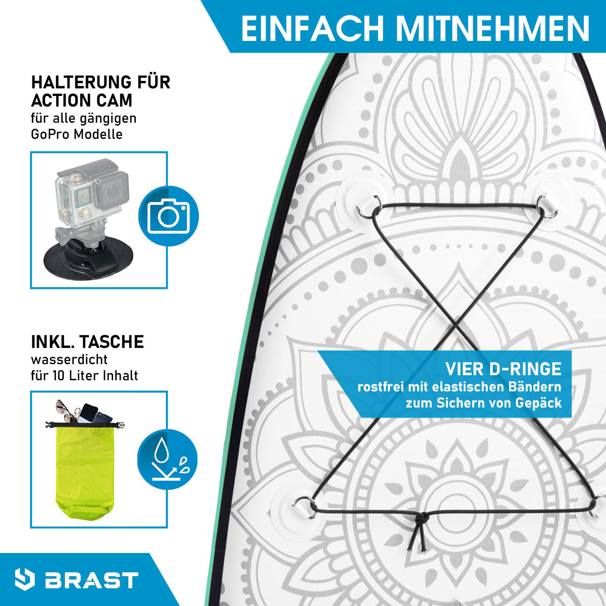 Aufblasbares SUP Board Set mit Sitz FLOWER 300  lime