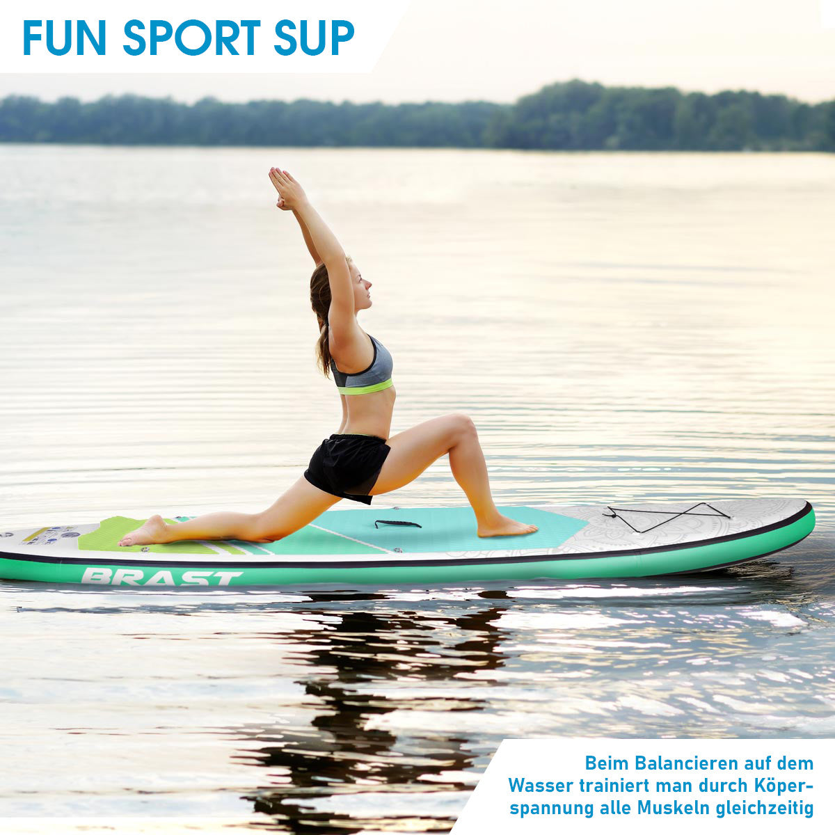Aufblasbares SUP Board Set mit Sitz FLOWER 300  lime