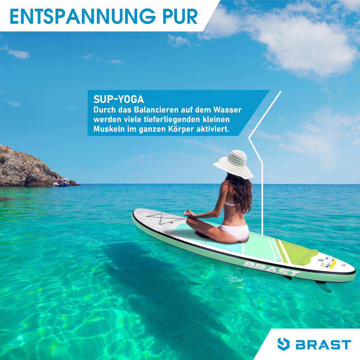 Aufblasbares SUP Board Set mit Sitz FLOWER 300  lime