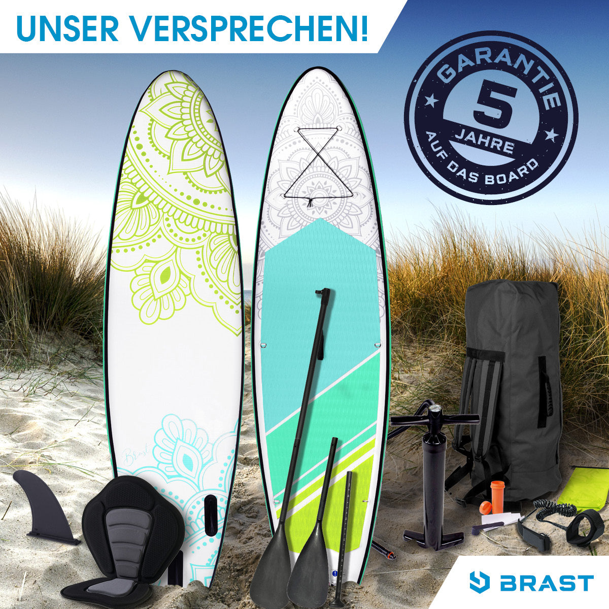Aufblasbares SUP Board Set mit Sitz FLOWER 300  lime