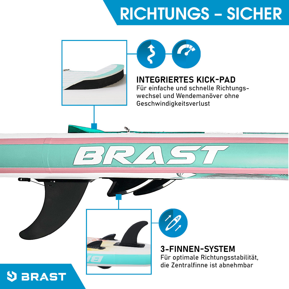 Aufblasbares SUP Board Set mit Sitz LILY 300 pastell
