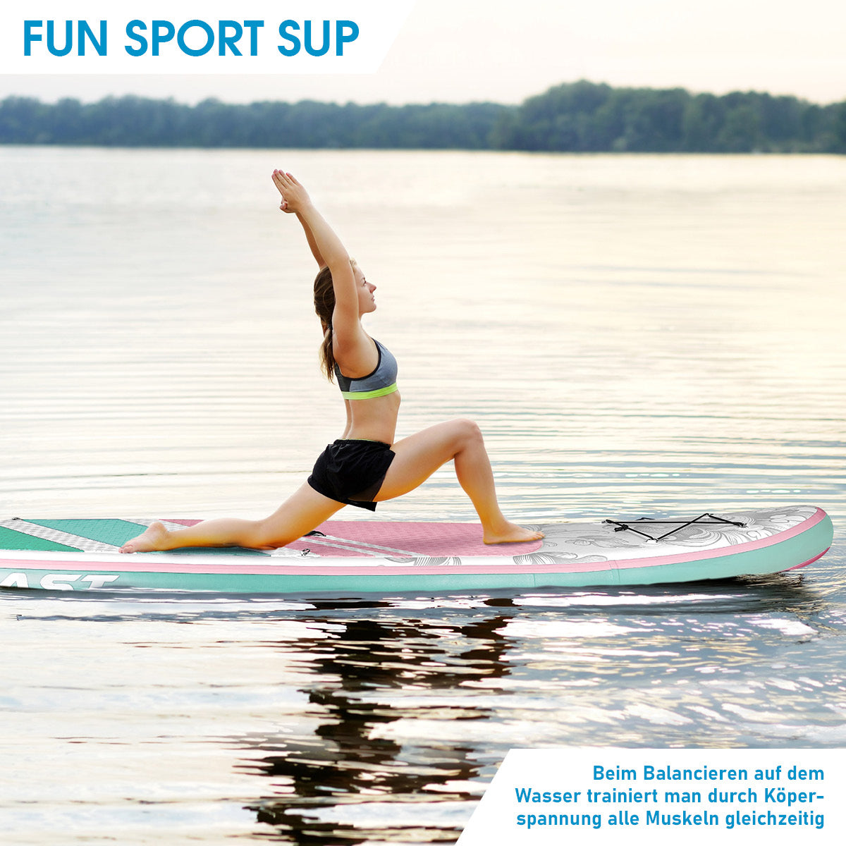 Aufblasbares SUP Board Set mit Sitz LILY 300 pastell