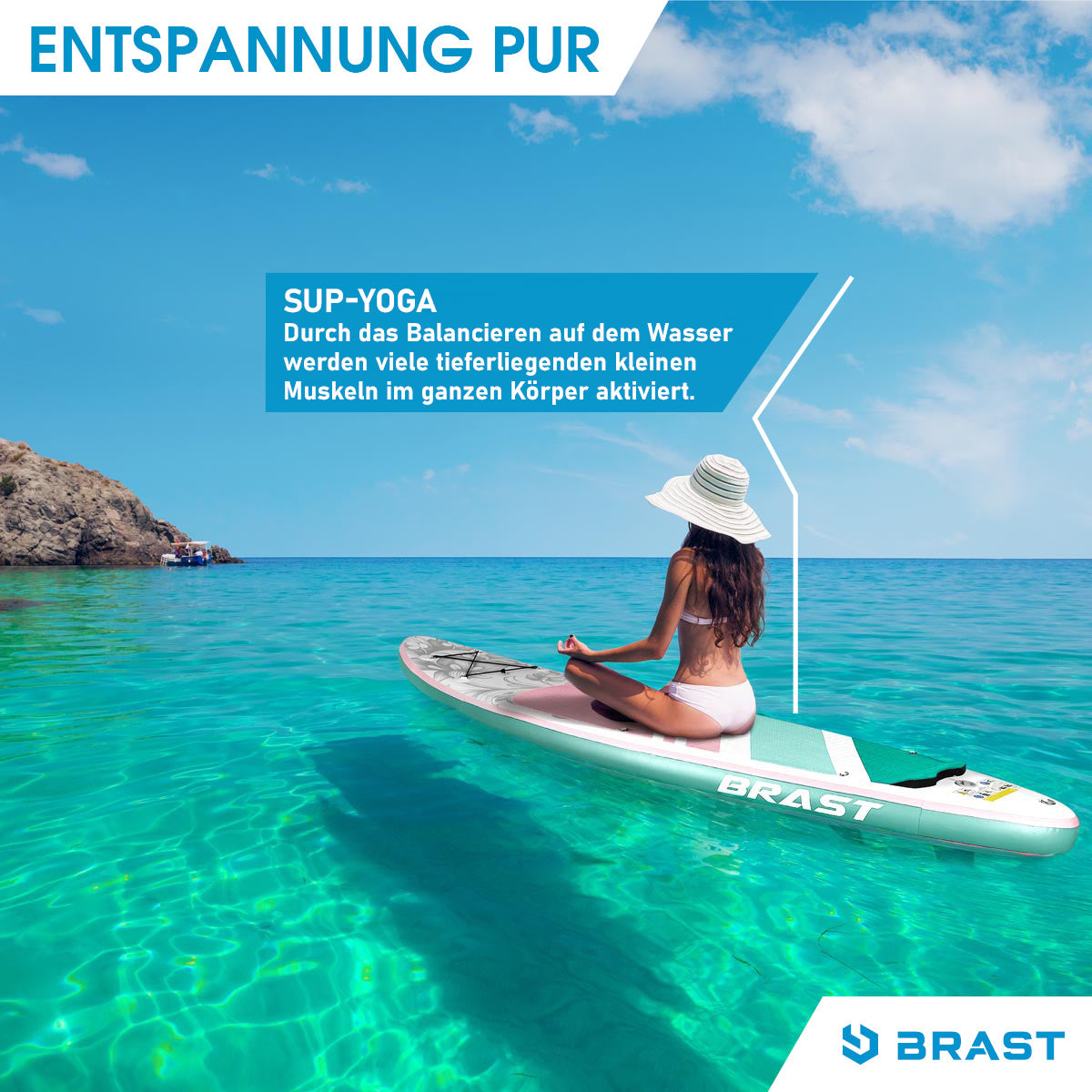 Aufblasbares SUP Board Set mit Sitz LILY 300 pastell