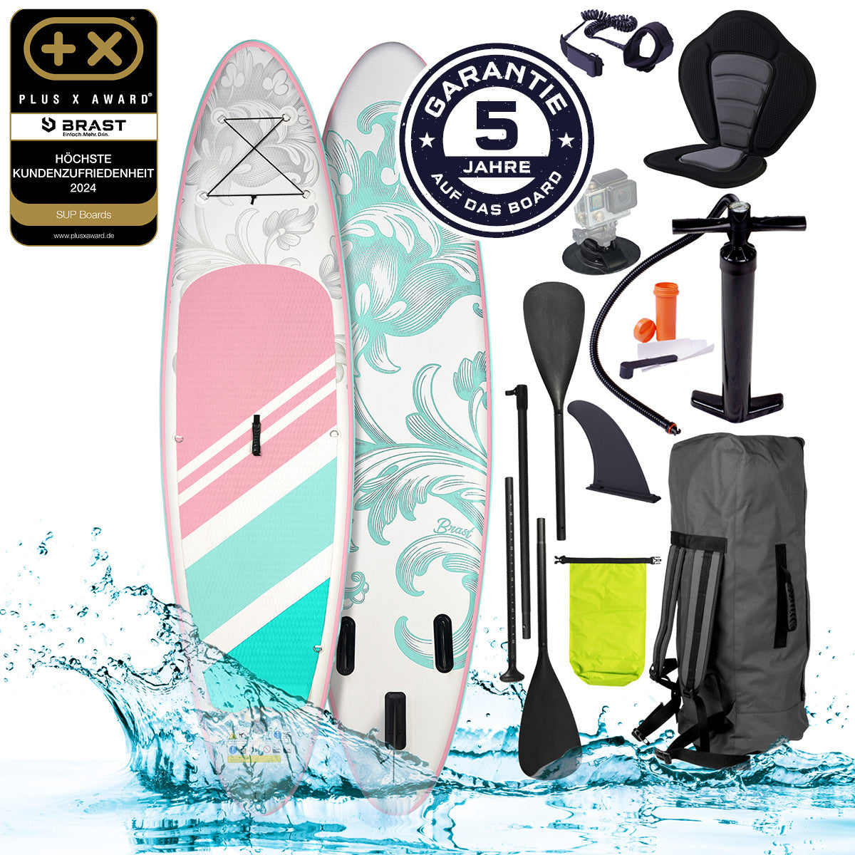 Aufblasbares SUP Board Set mit Sitz LILY 300 pastell
