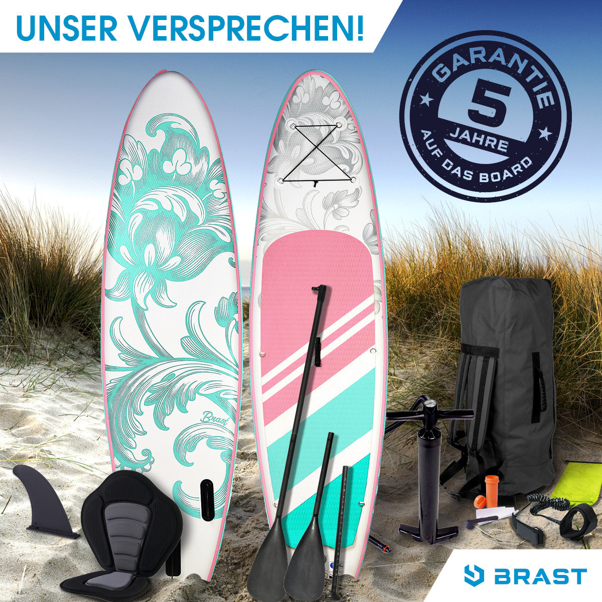 Aufblasbares SUP Board Set mit Sitz LILY 300 pastell