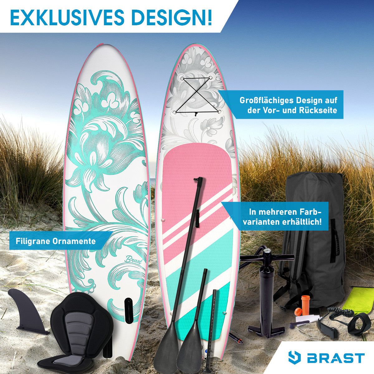 Aufblasbares SUP Board Set mit Sitz LILY 300 pastell