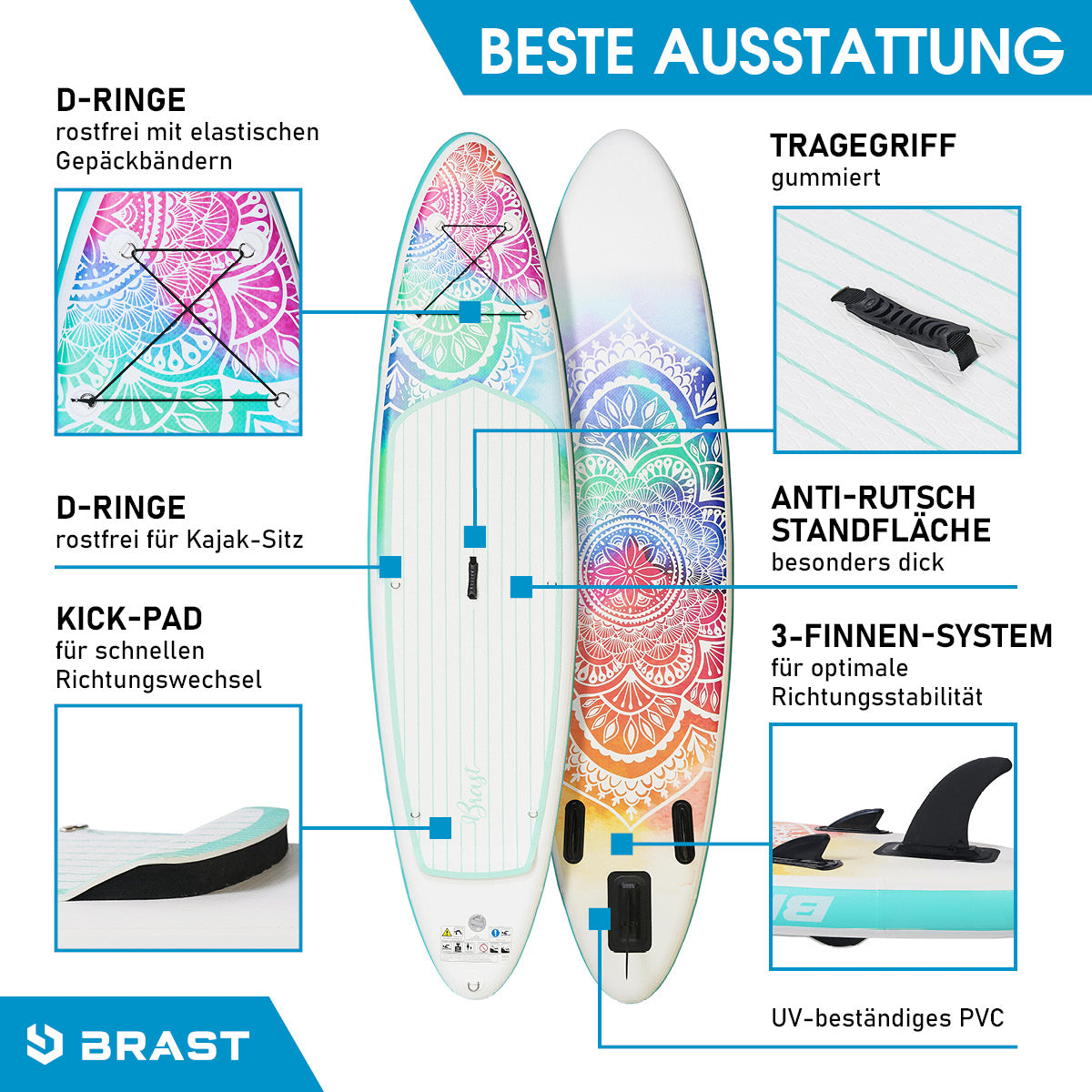 Aufblasbares SUP Board Set mit Sitz MANDALA 300