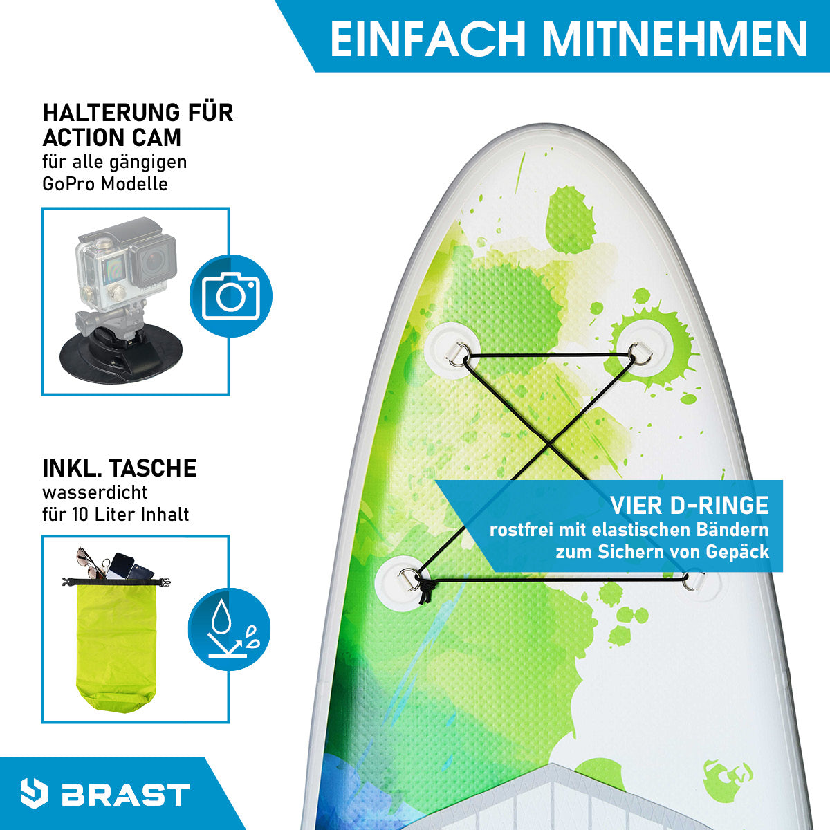 Aufblasbares SUP Board Set mit Sitz RAINBOW 300