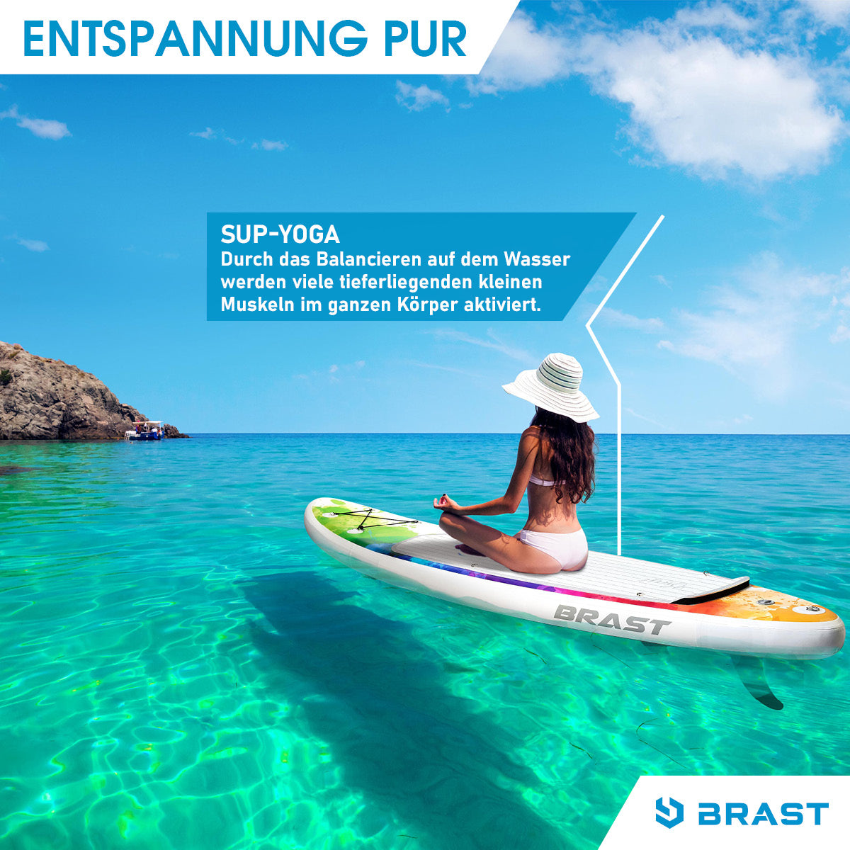 Aufblasbares SUP Board Set mit Sitz RAINBOW 300