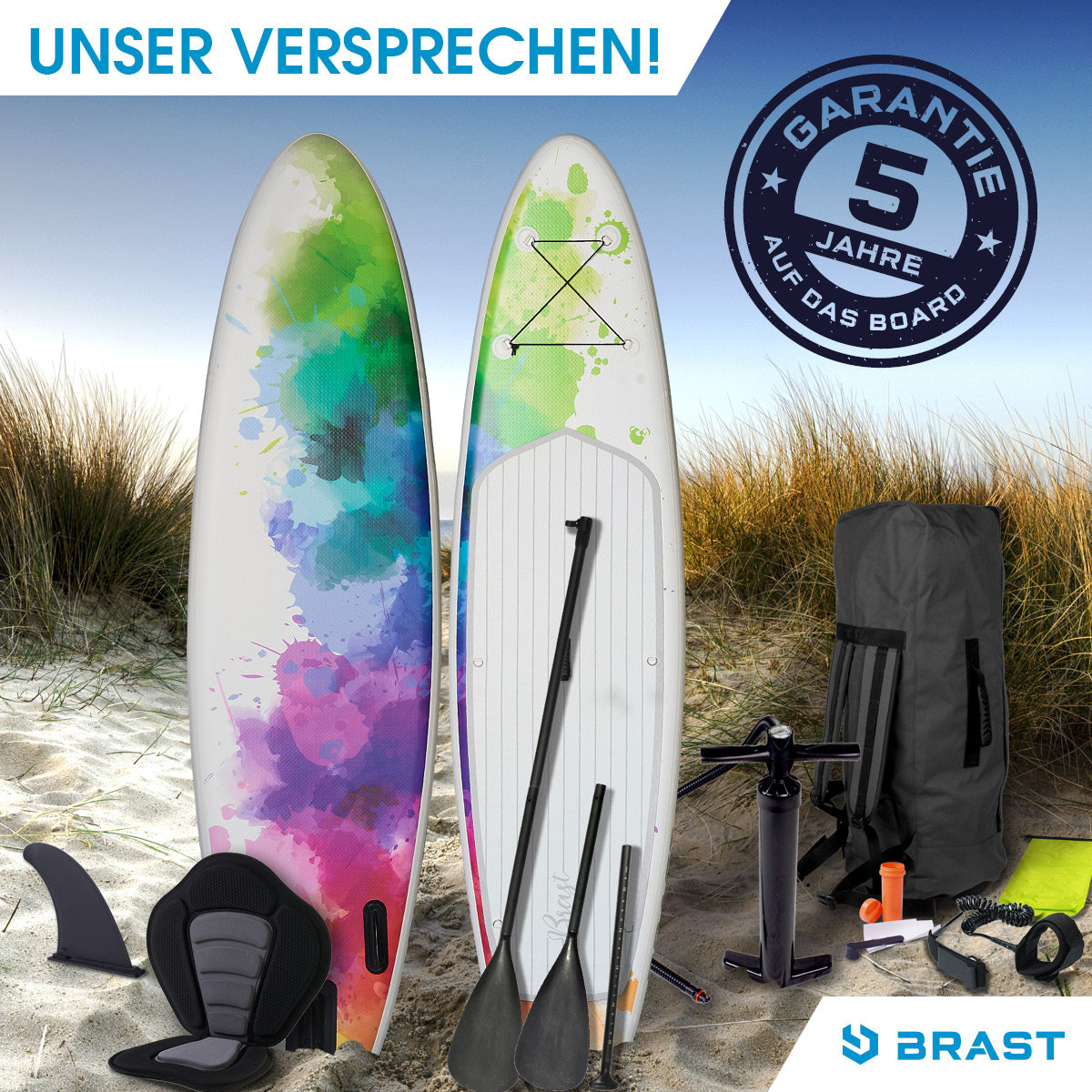 Aufblasbares SUP Board Set mit Sitz RAINBOW 300