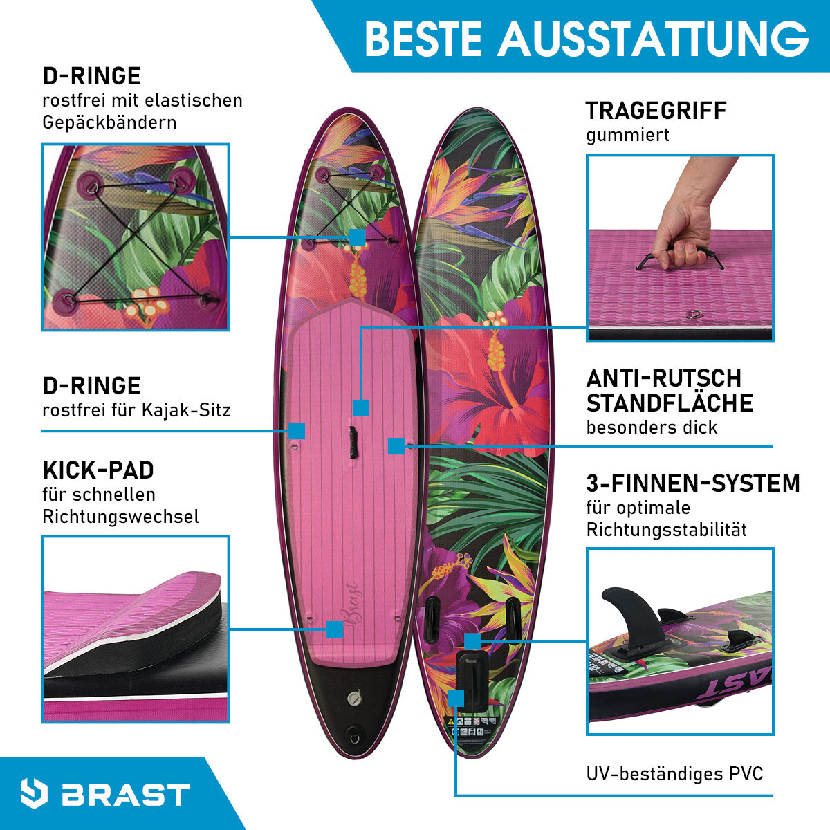Aufblasbares SUP Board Set mit Sitz TROPIC 300