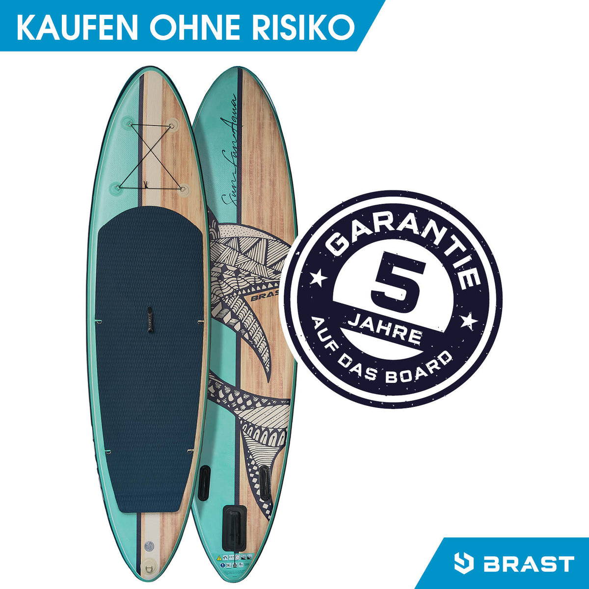 Aufblasbares SUP Board Set mit Sitz SHARK 300 nature