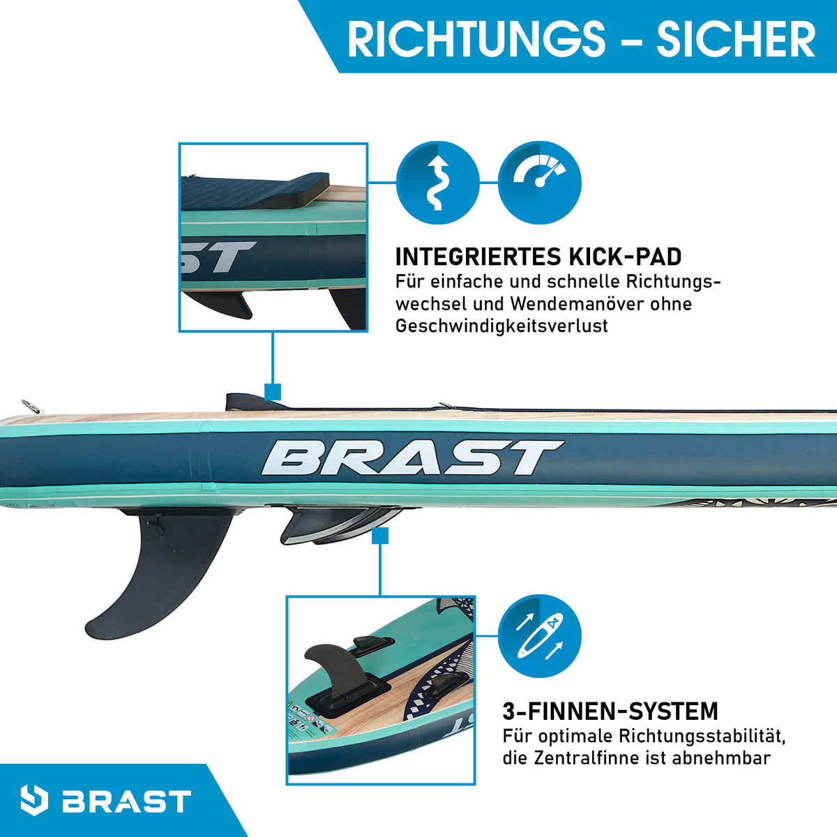 Aufblasbares SUP Board Set mit Sitz SHARK 320 nature