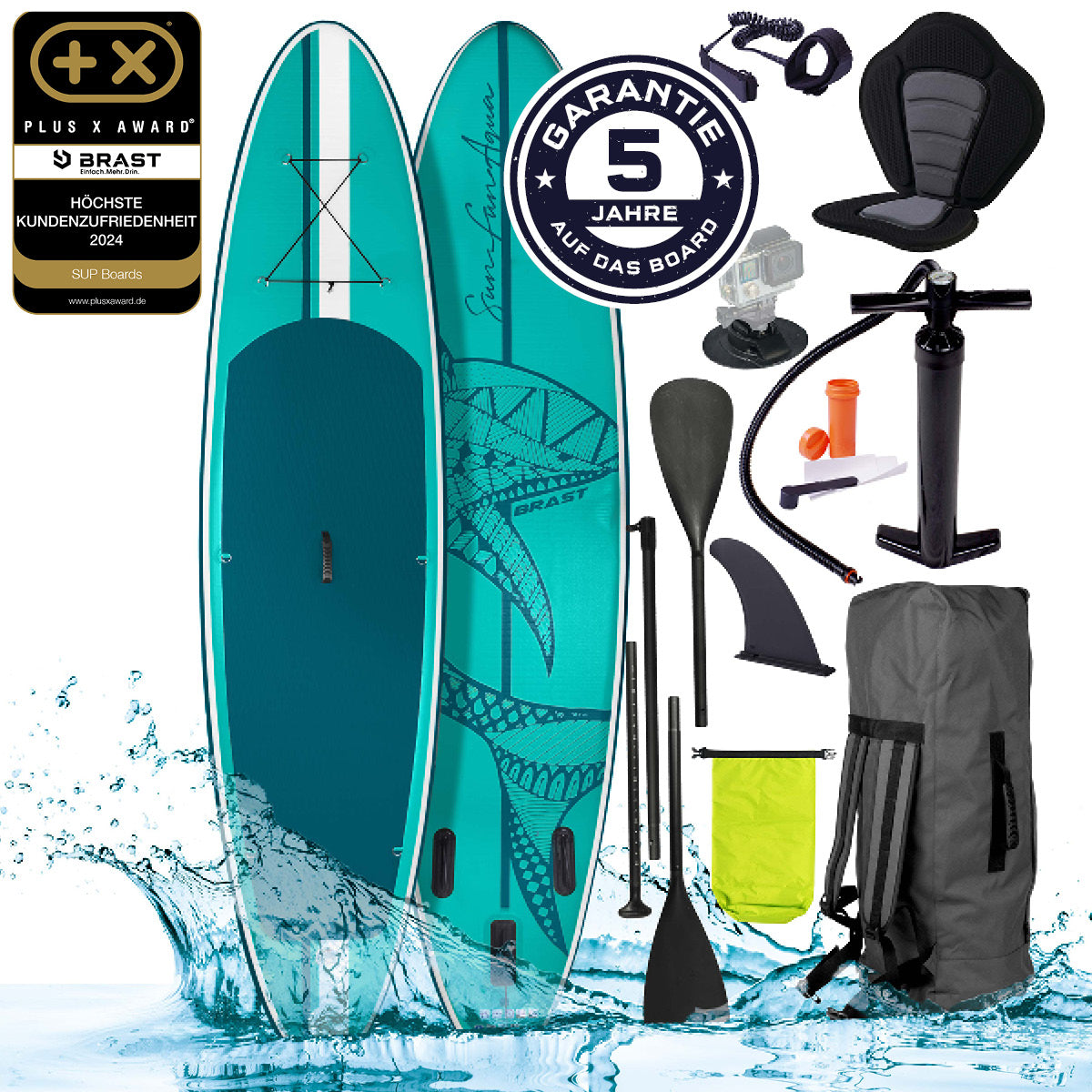 SUP Board aufblasbar mit Sitz  SHARK 320 petrol