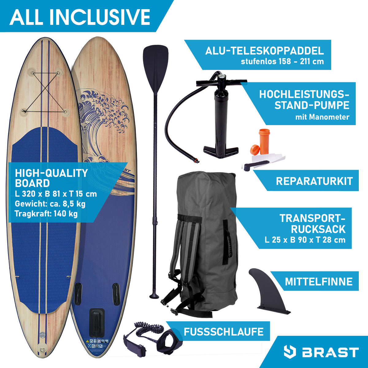 SUP Board aufblasbar OCEAN 320