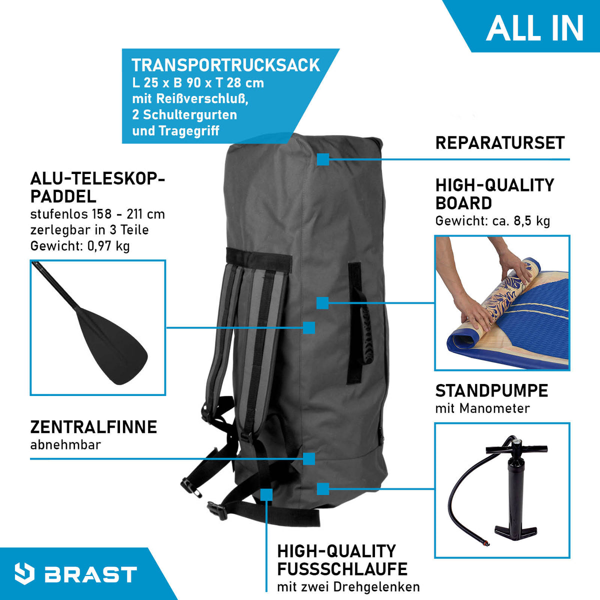 SUP Board aufblasbar OCEAN 320