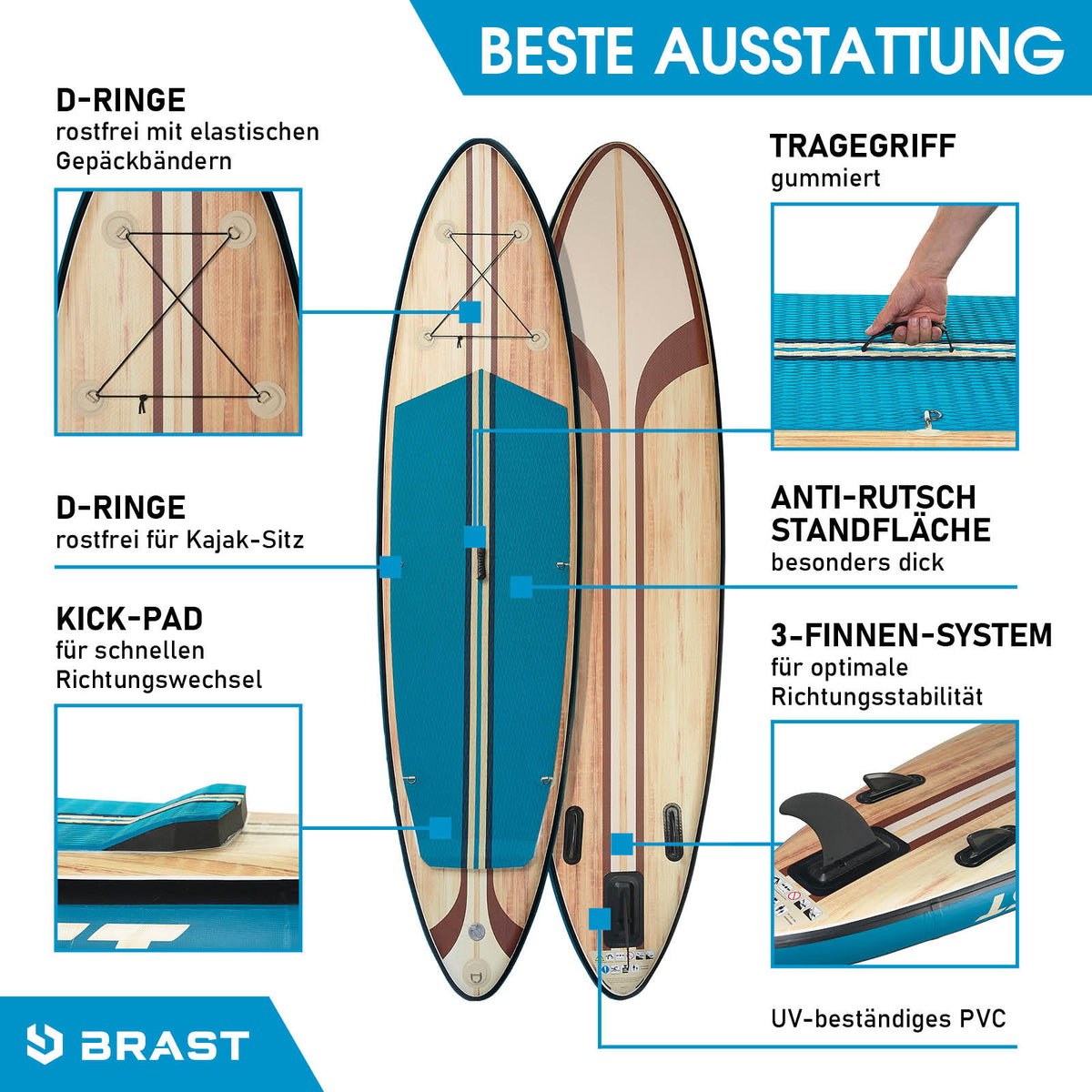 SUP Board aufblasbar SIXTIES 320