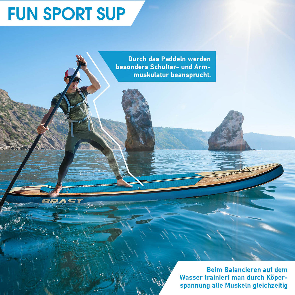 SUP Board aufblasbar SIXTIES 320