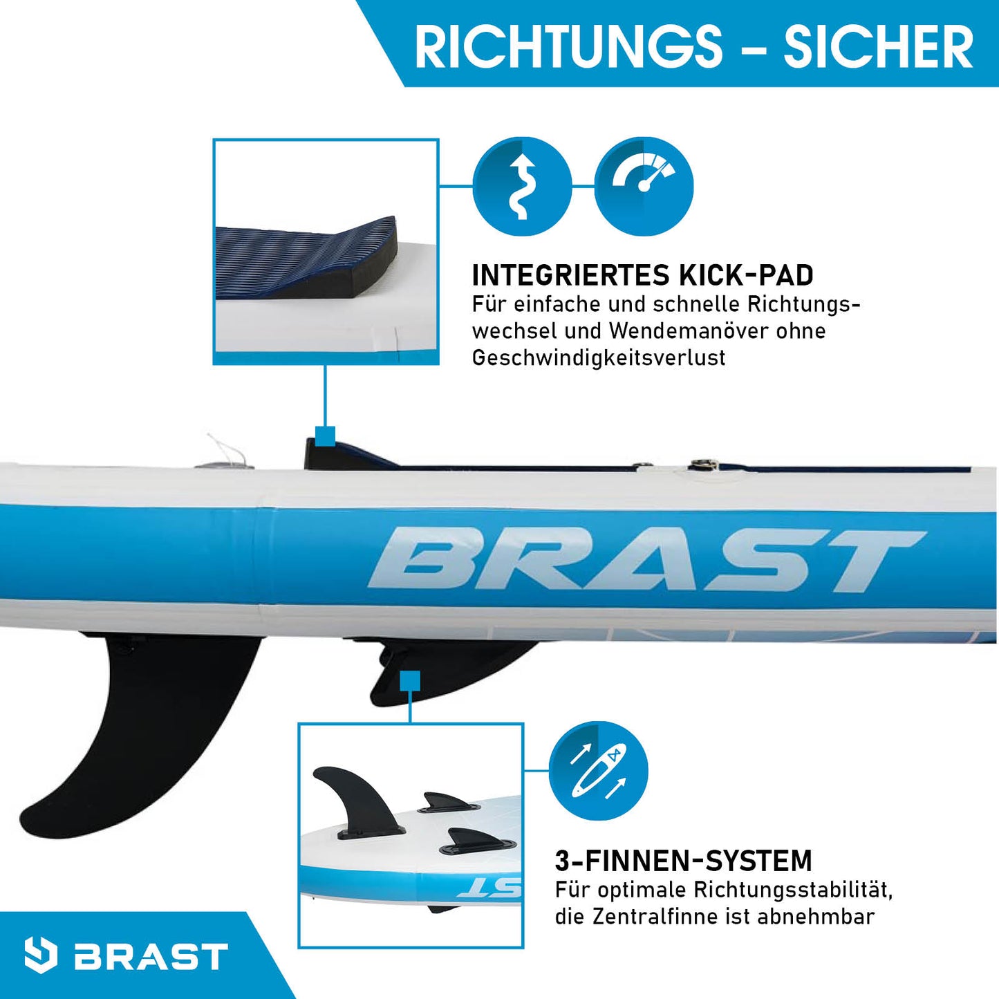 SUP Board aufblasbar GRID 320 blue