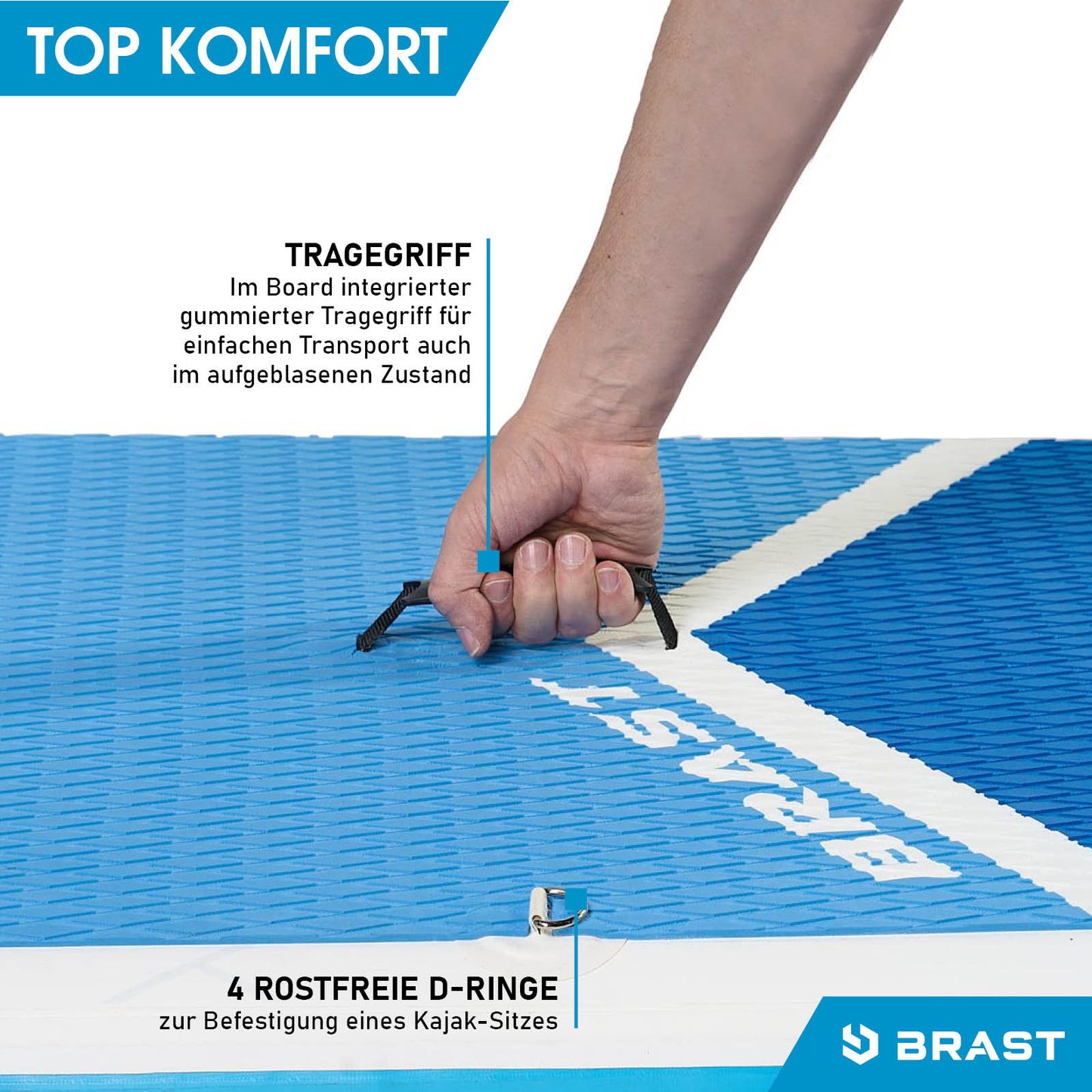SUP Board aufblasbar GRID 320 blue