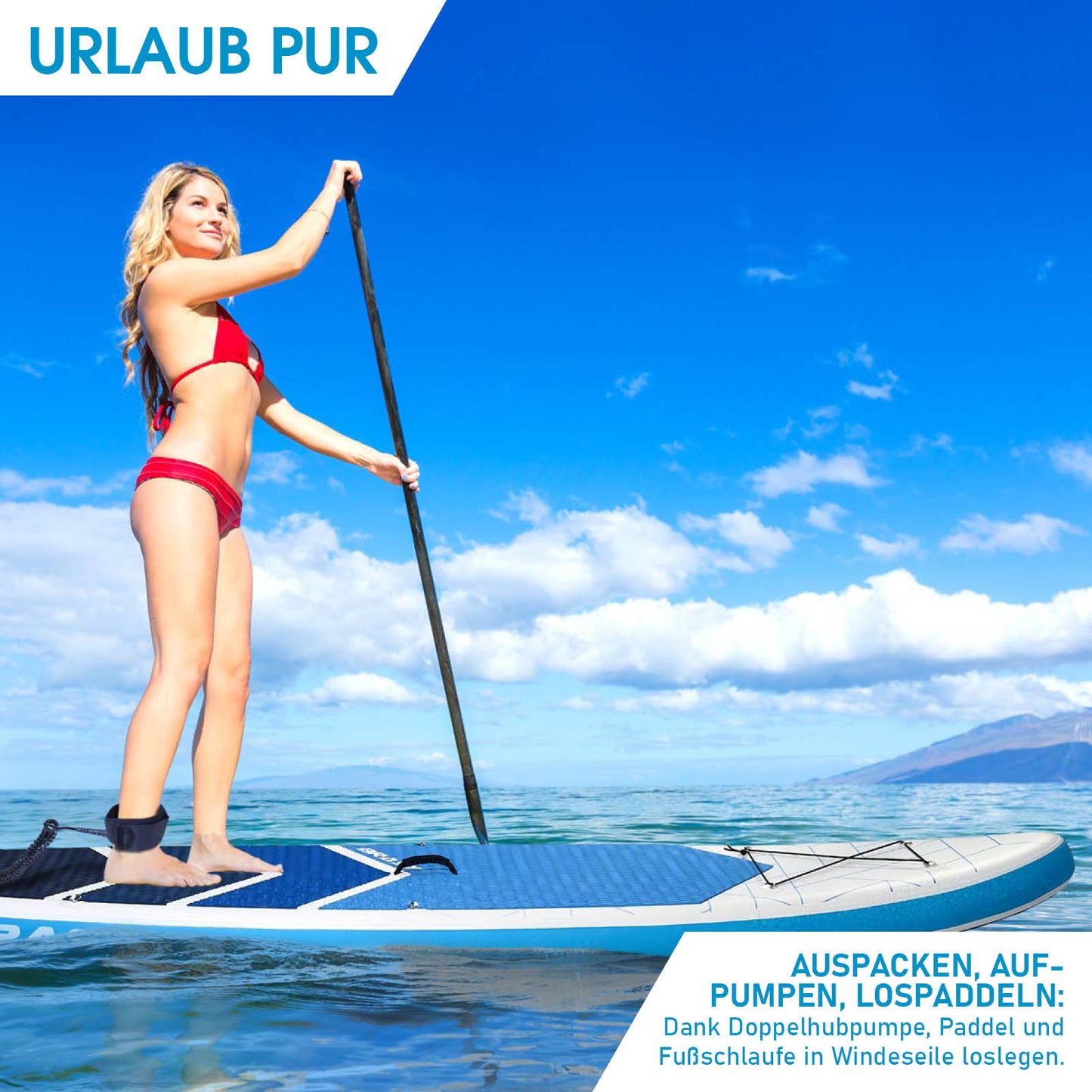 SUP Board aufblasbar GRID 320 blue