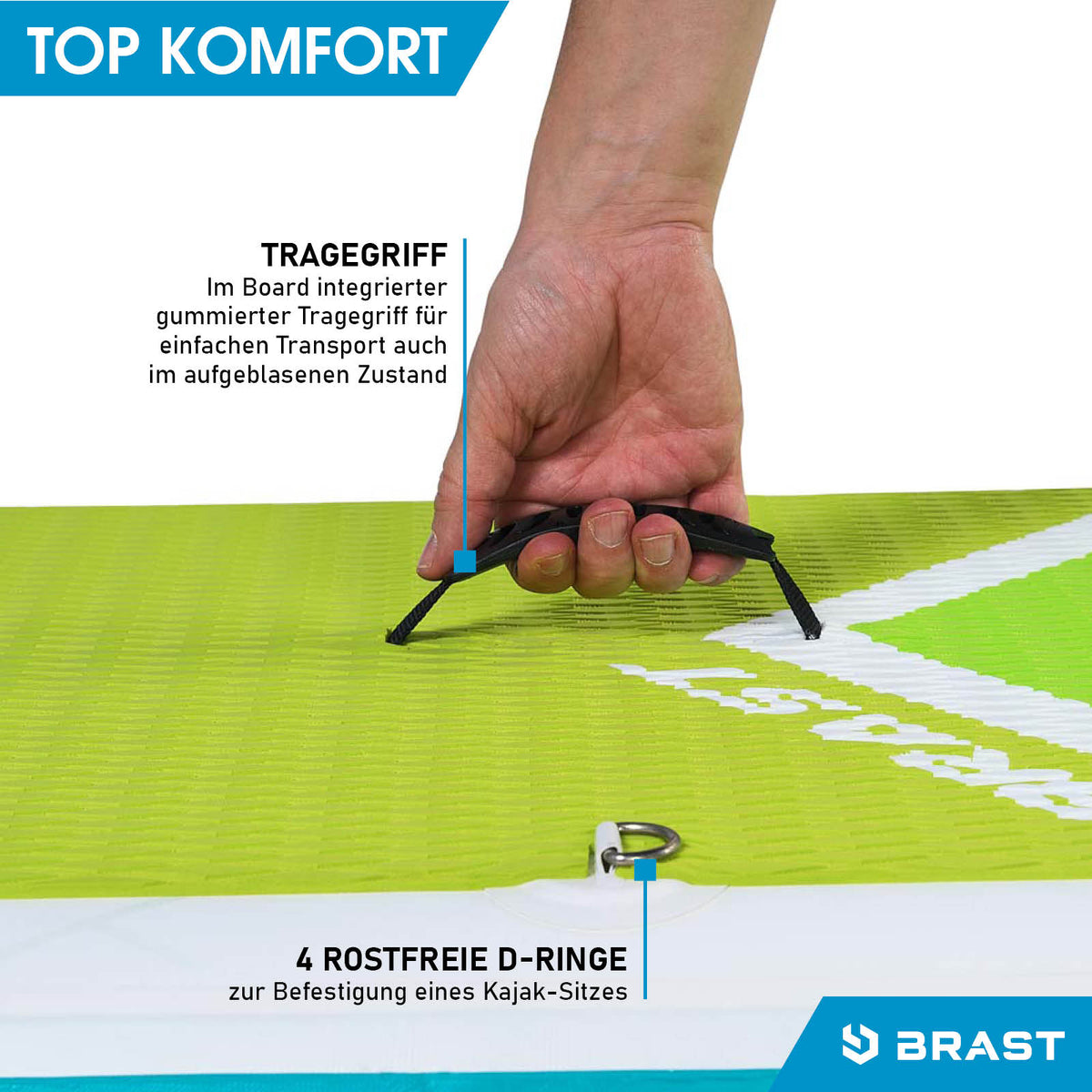 SUP Board aufblasbar GRID 320 lime