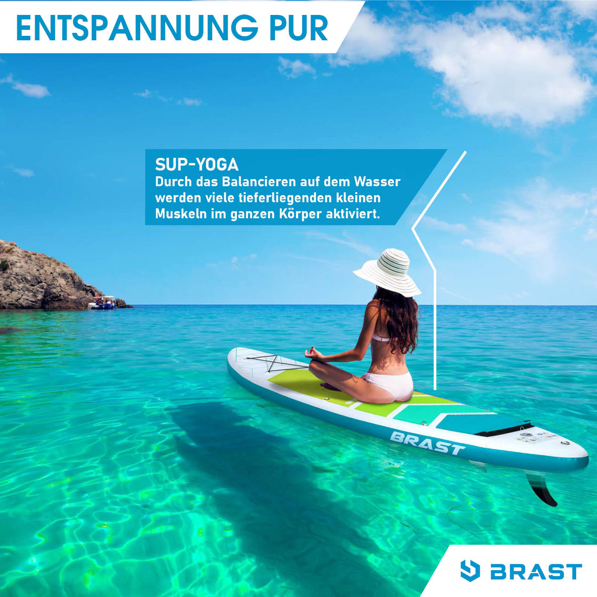 SUP Board aufblasbar GRID 320 lime
