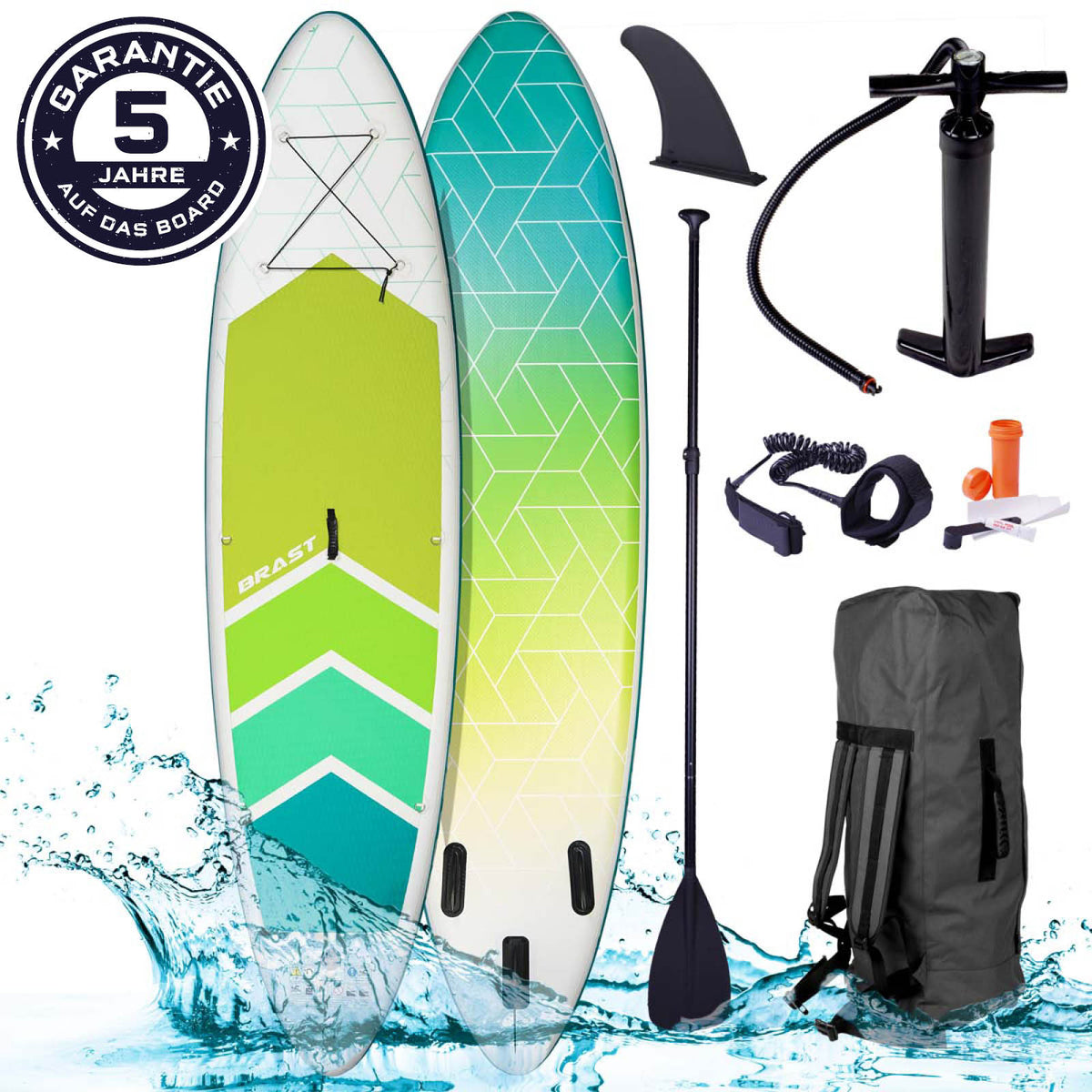 SUP Board aufblasbar GRID 320 lime