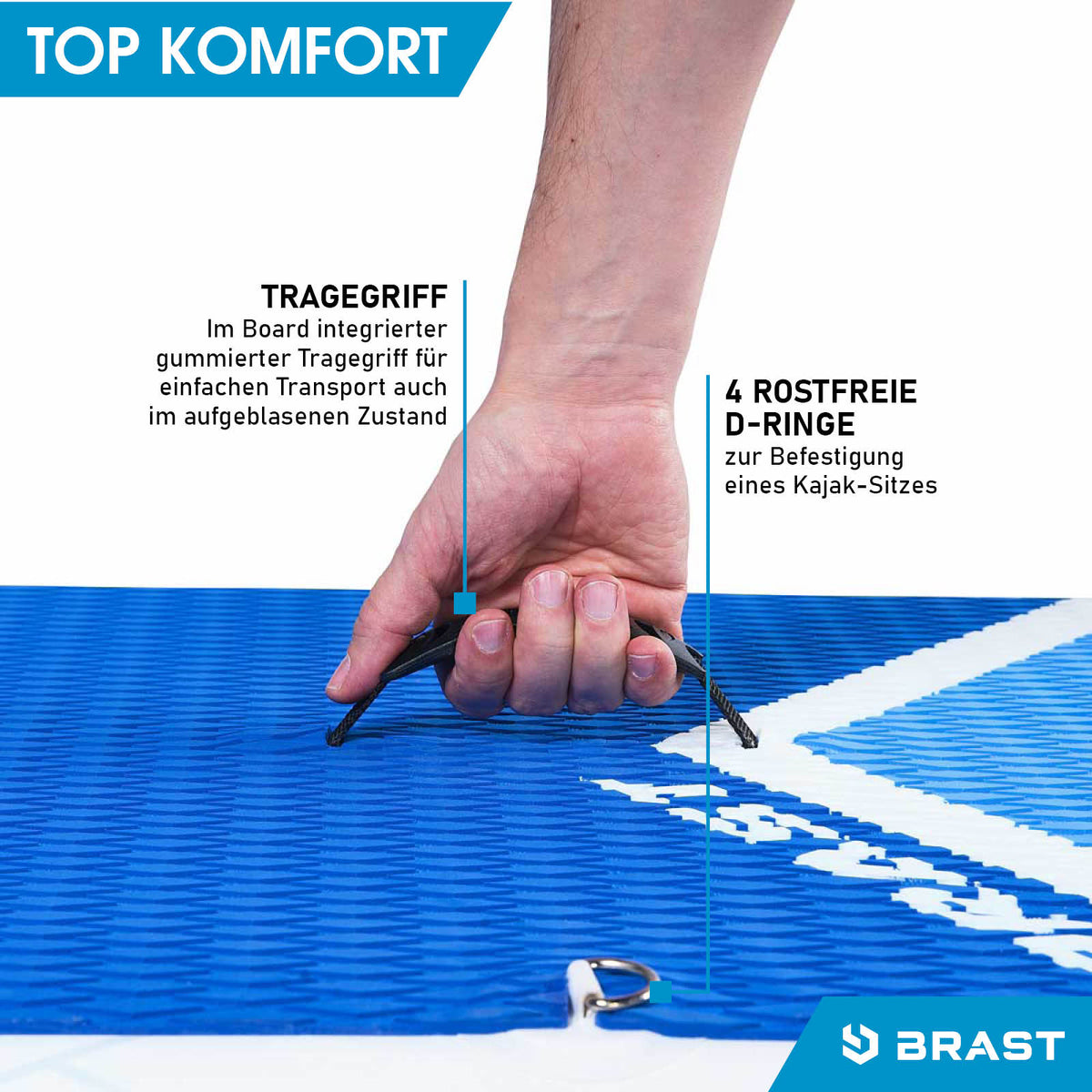 SUP Board aufblasbar GRID 320 blue red