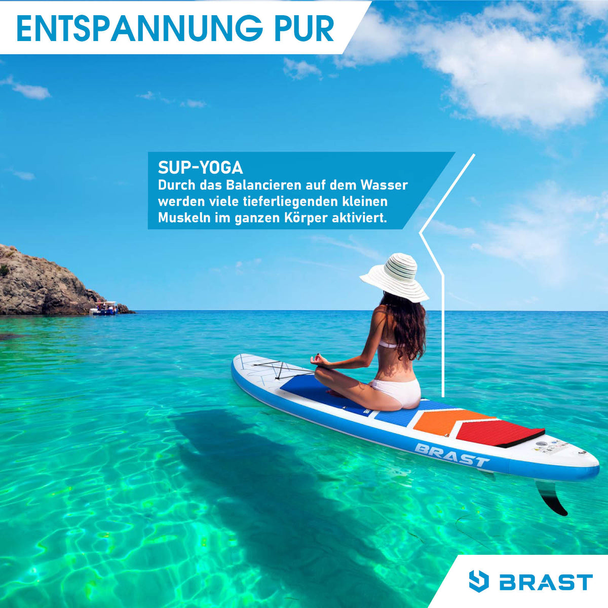 SUP Board aufblasbar GRID 320 blue red