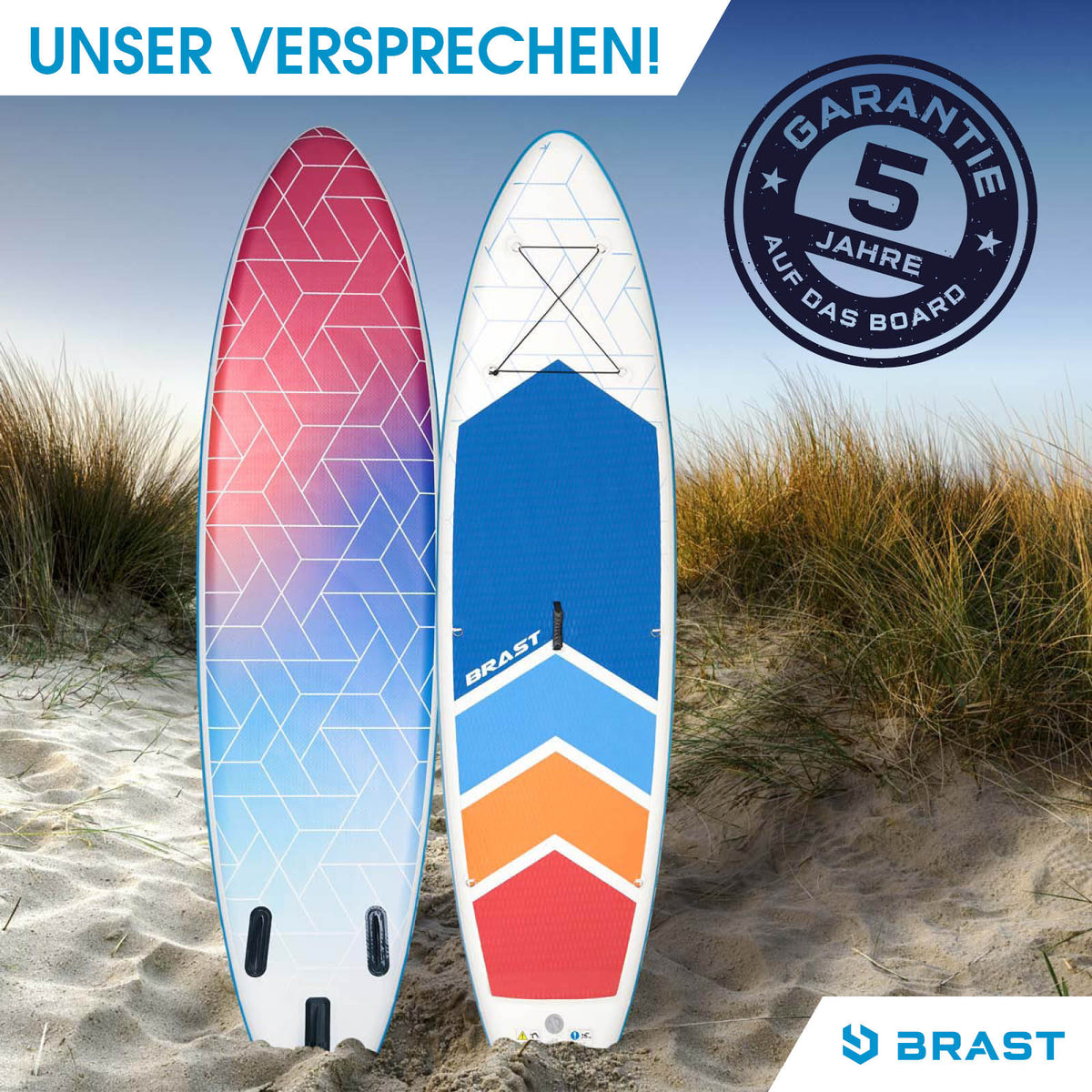 SUP Board aufblasbar GRID 320 blue red