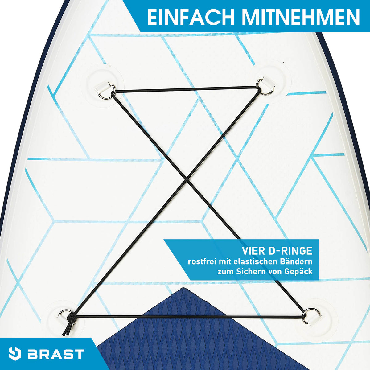 SUP Board aufblasbar GRID 320 blue yellow