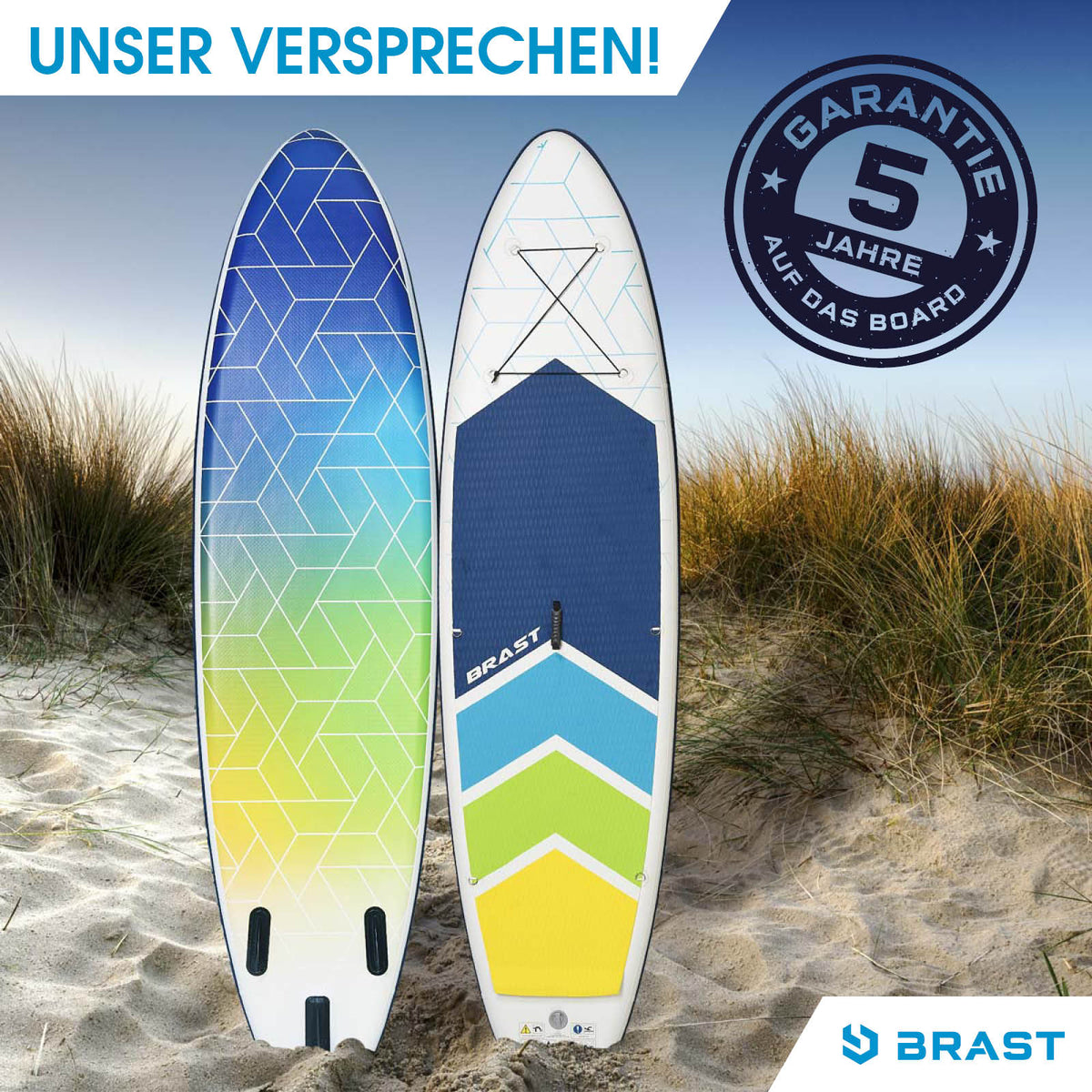 SUP Board aufblasbar GRID 320 blue yellow