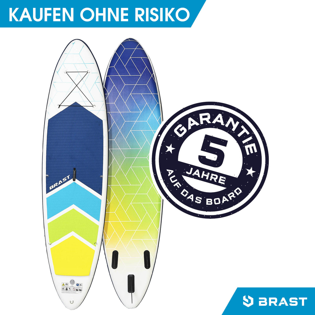 SUP Board aufblasbar GRID 320 blue yellow