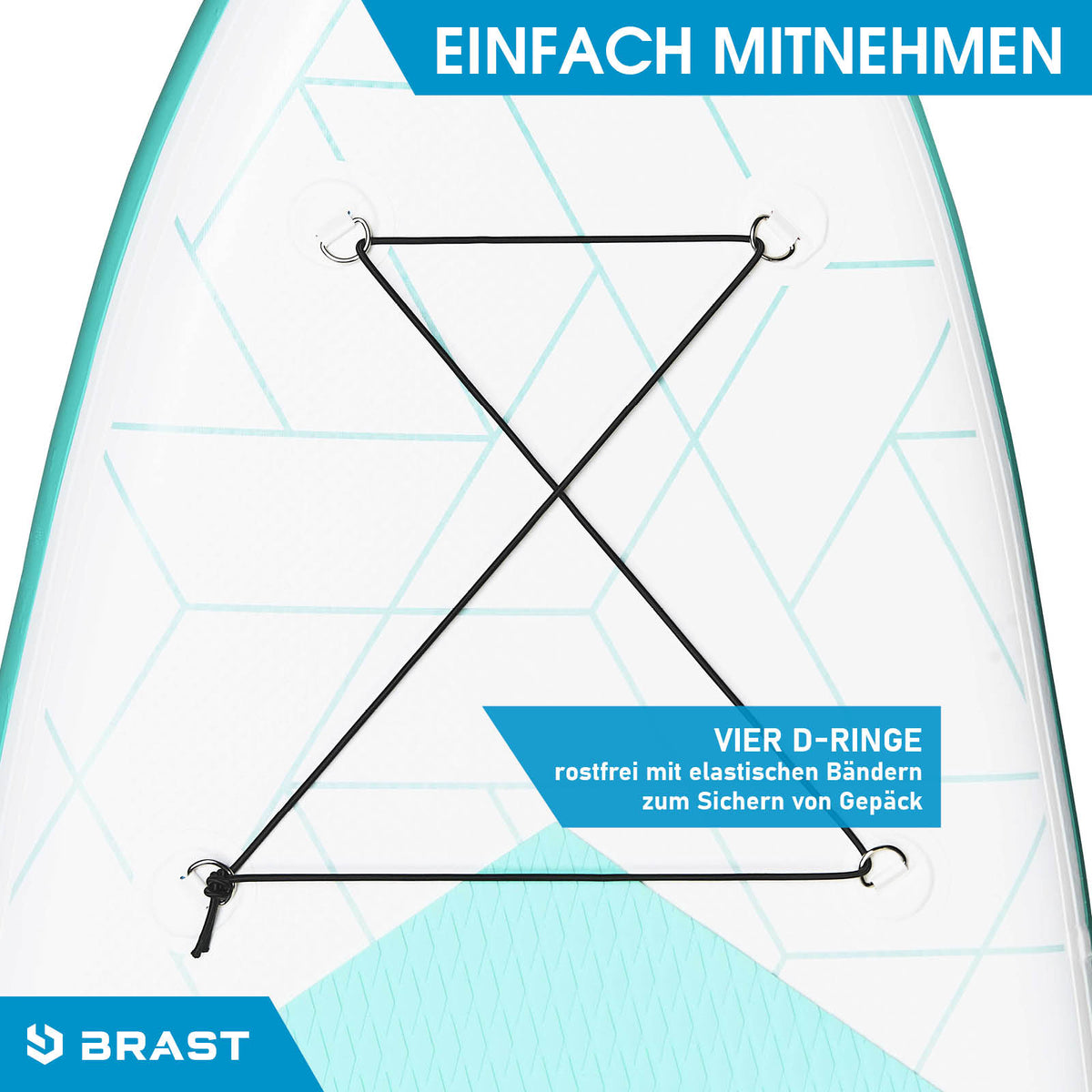 SUP Board aufblasbar GRID 320 türkis