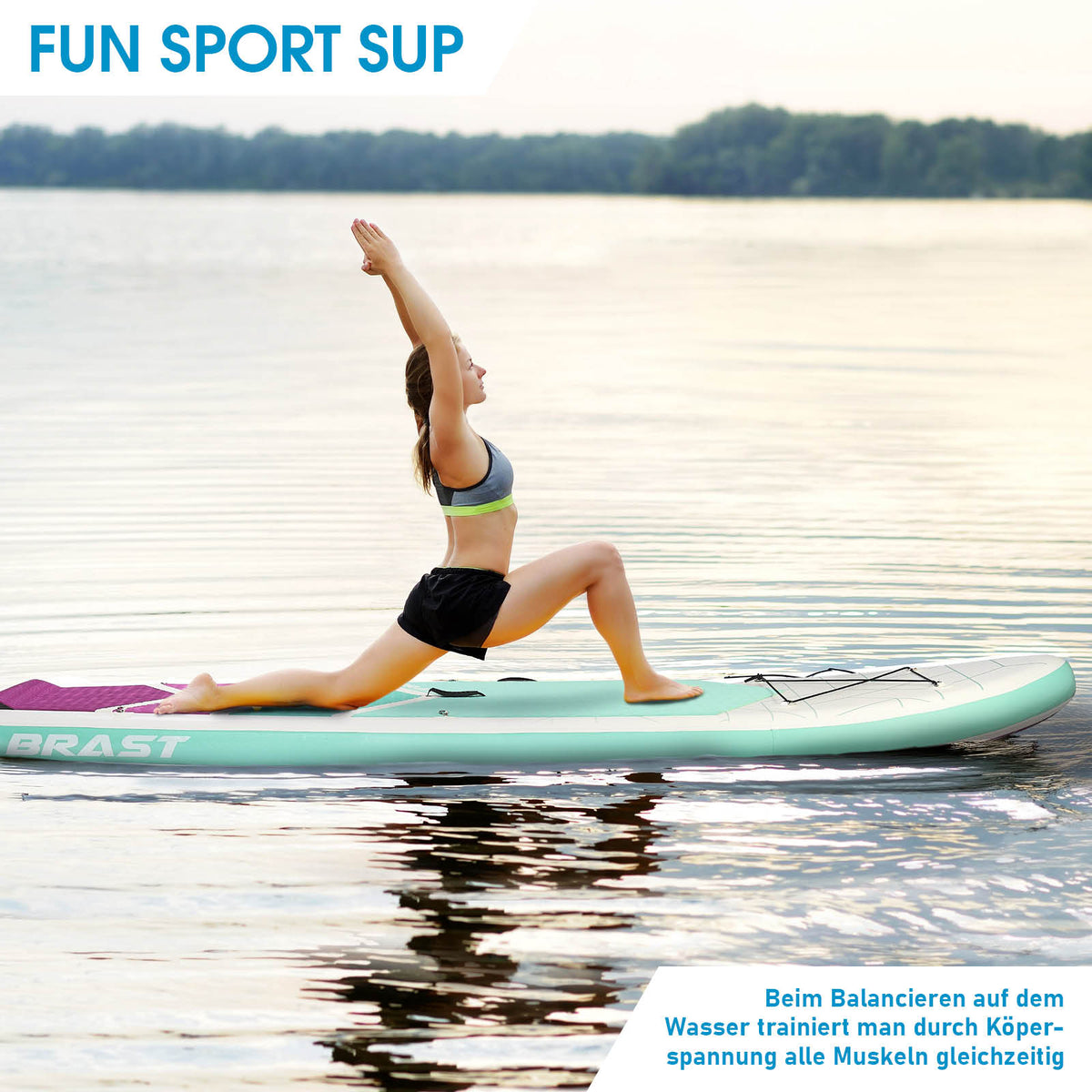 SUP Board aufblasbar GRID 320 türkis