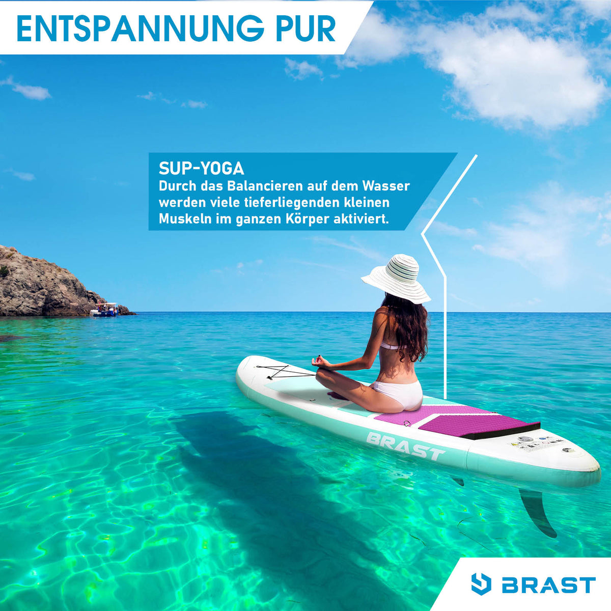 SUP Board aufblasbar GRID 320 türkis