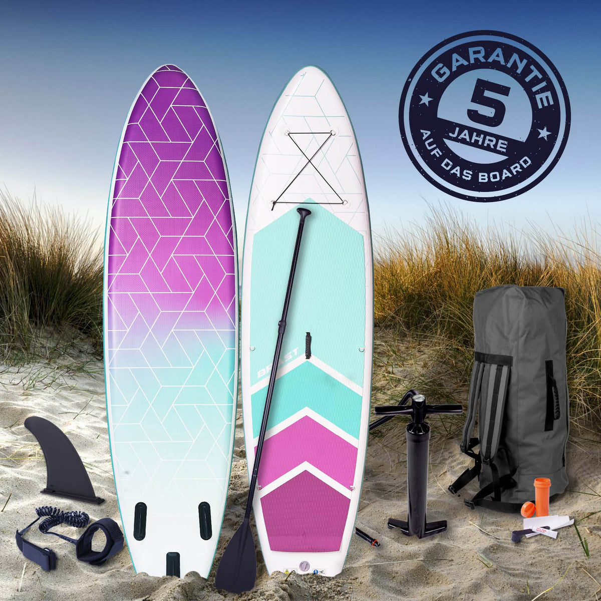 SUP Board aufblasbar GRID 320 türkis
