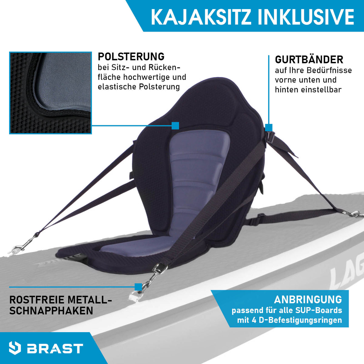 SUP Board aufblasbar TURTLE 320 blue