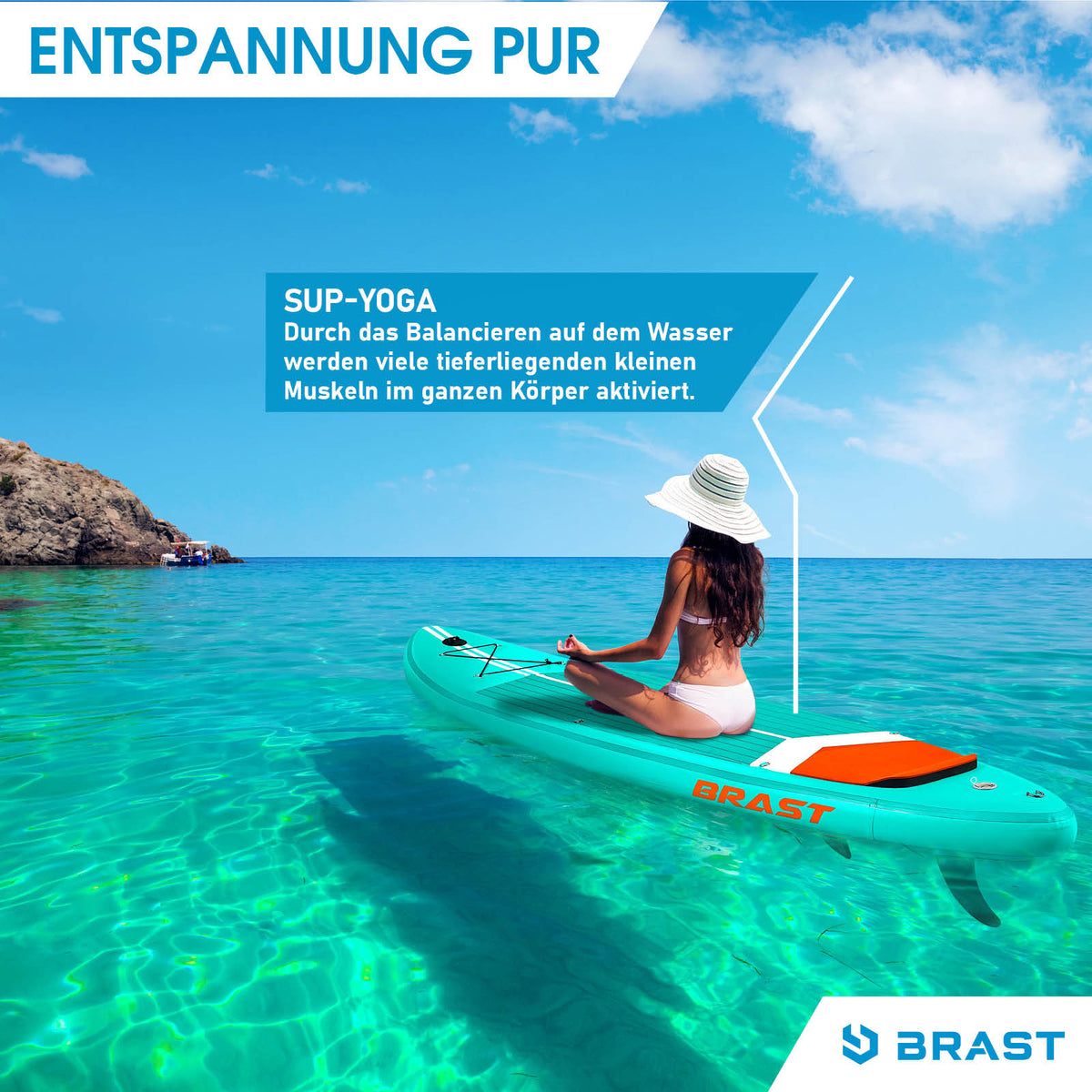 SUP Board aufblasbar TURTLE 320 petrol
