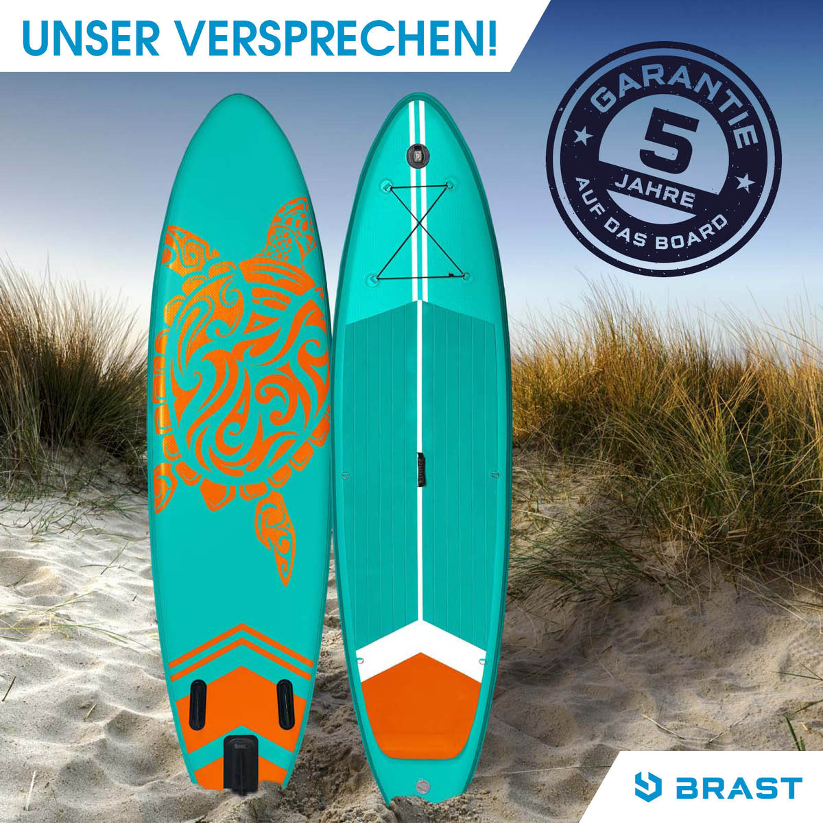 SUP Board aufblasbar TURTLE 320 petrol