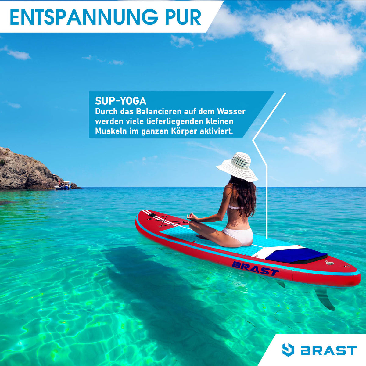 SUP Board aufblasbar SUPER SET 320 red